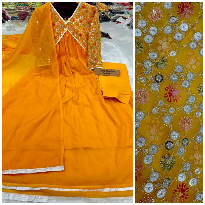 Output By Tdg Alia Cut Embroidery Kurti With Bottom Dupatta Orders in India